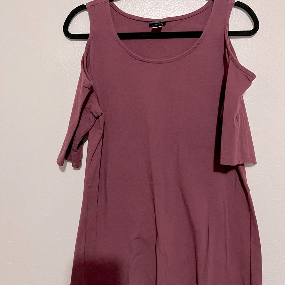 Torrid purple cold shoulder tee